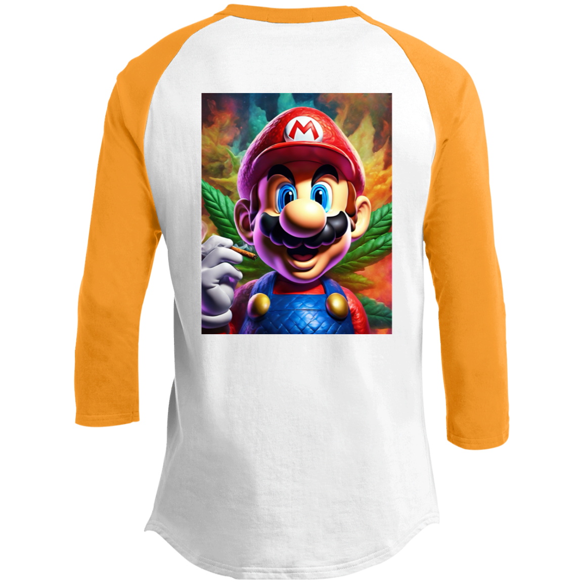 Branded Unisex 420 Mario Collection 3/4 Raglan Sleeve Shirt