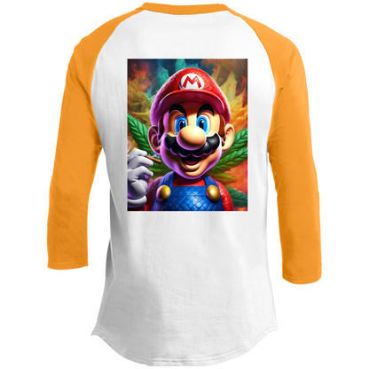 Branded Unisex 420 Mario Collection 3/4 Raglan Sleeve Shirt