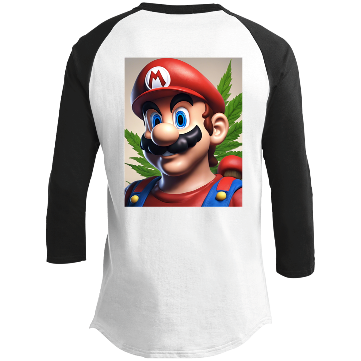 Branded Unisex 420 Mario Collection 3/4 Raglan Sleeve Shirt