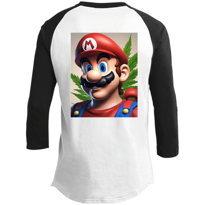 Branded Unisex 420 Mario Collection 3/4 Raglan Sleeve Shirt