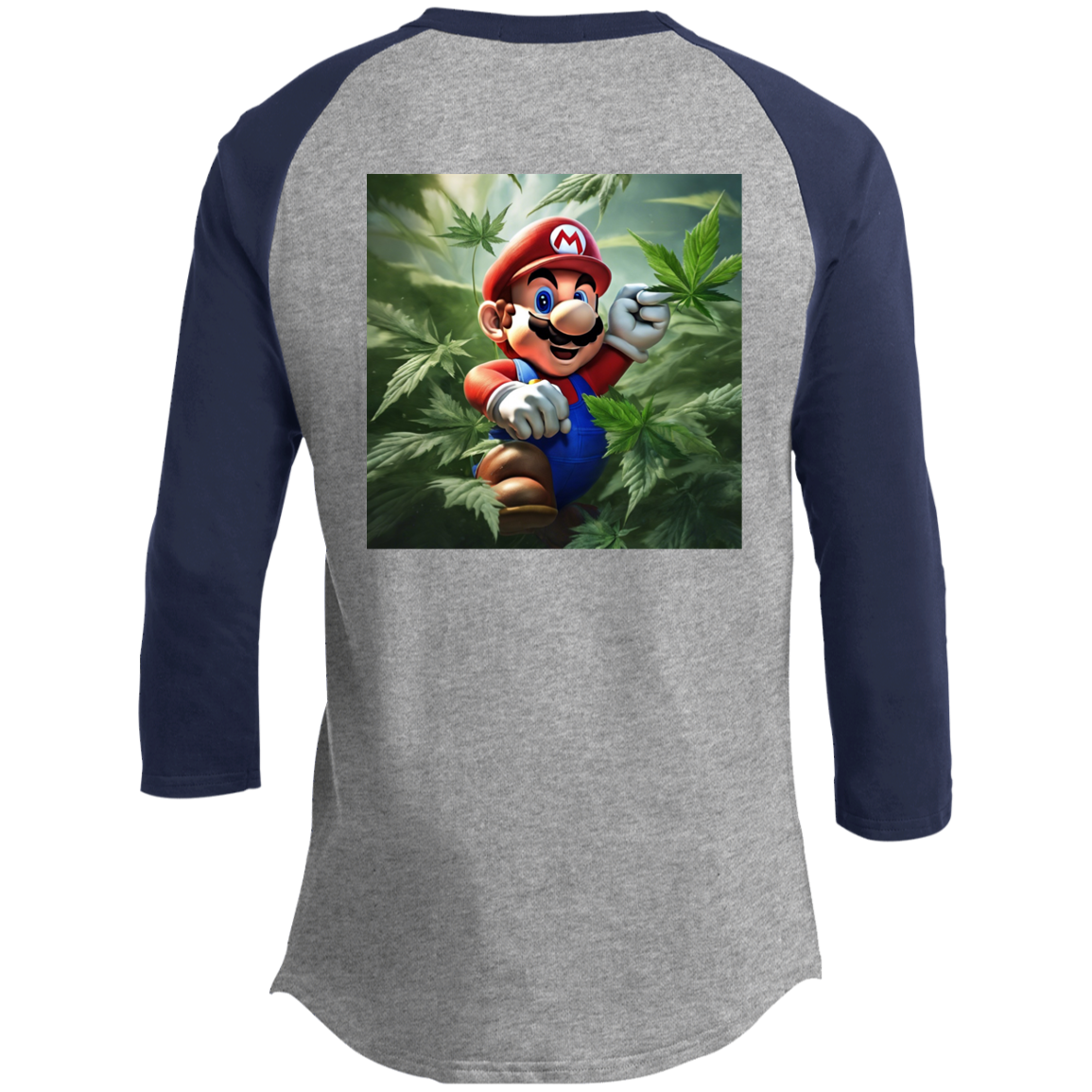 Branded Unisex 420 Mario Collection 3/4 Raglan Sleeve Shirt