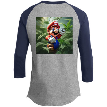 Branded Unisex 420 Mario Collection 3/4 Raglan Sleeve Shirt