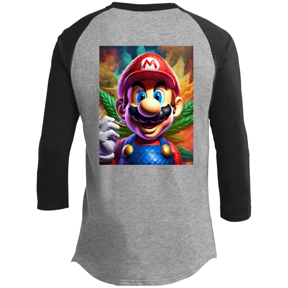 Branded Unisex 420 Mario Collection 3/4 Raglan Sleeve Shirt