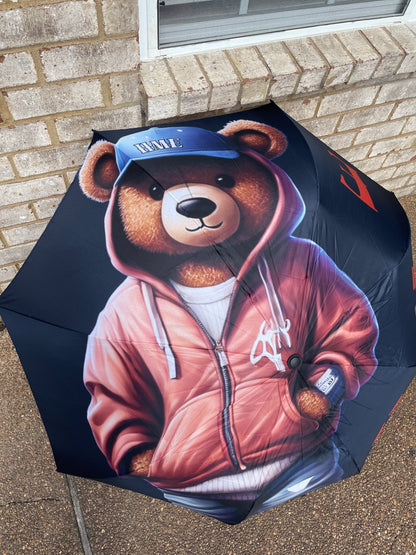 HME Bear Logo Collection Semi-Automatic Foldable Umbrella