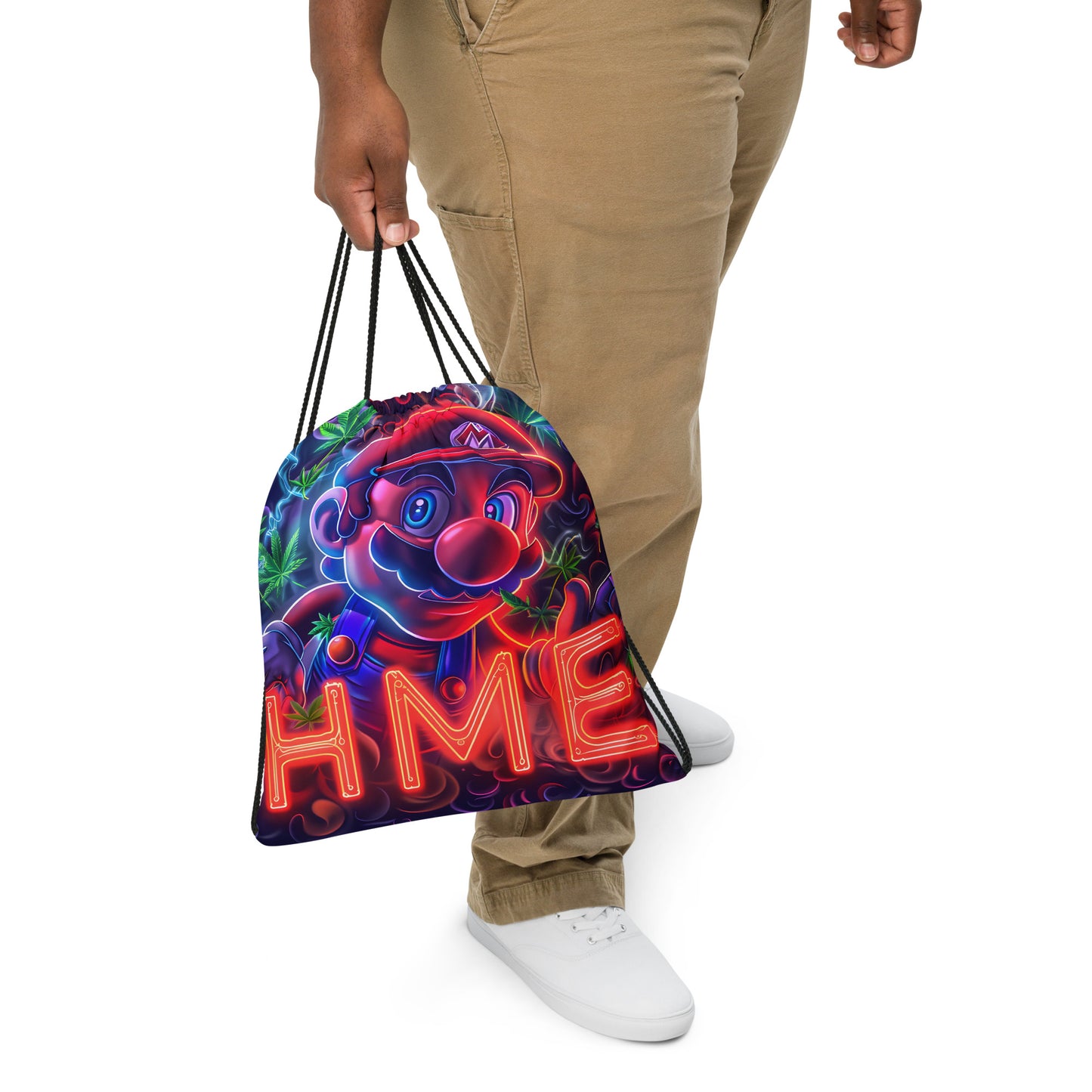 The 420 Collection Mario Drawstring bag