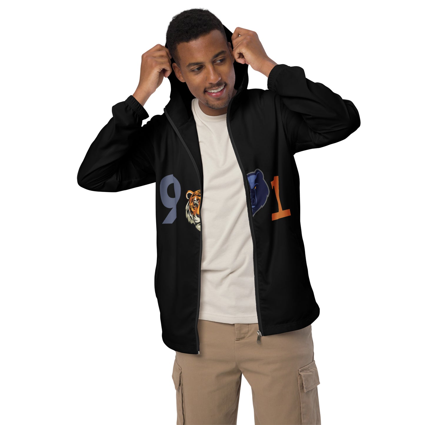 The Rep Yo City Collection Black Memphis (901) Unisex windbreaker