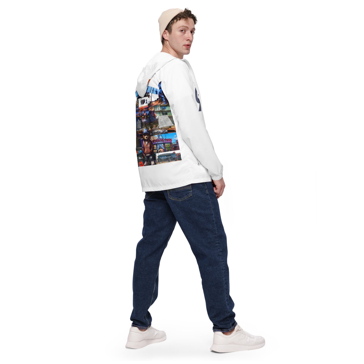 The Rep Yo City Collection White Memphis (901) Unisex windbreaker