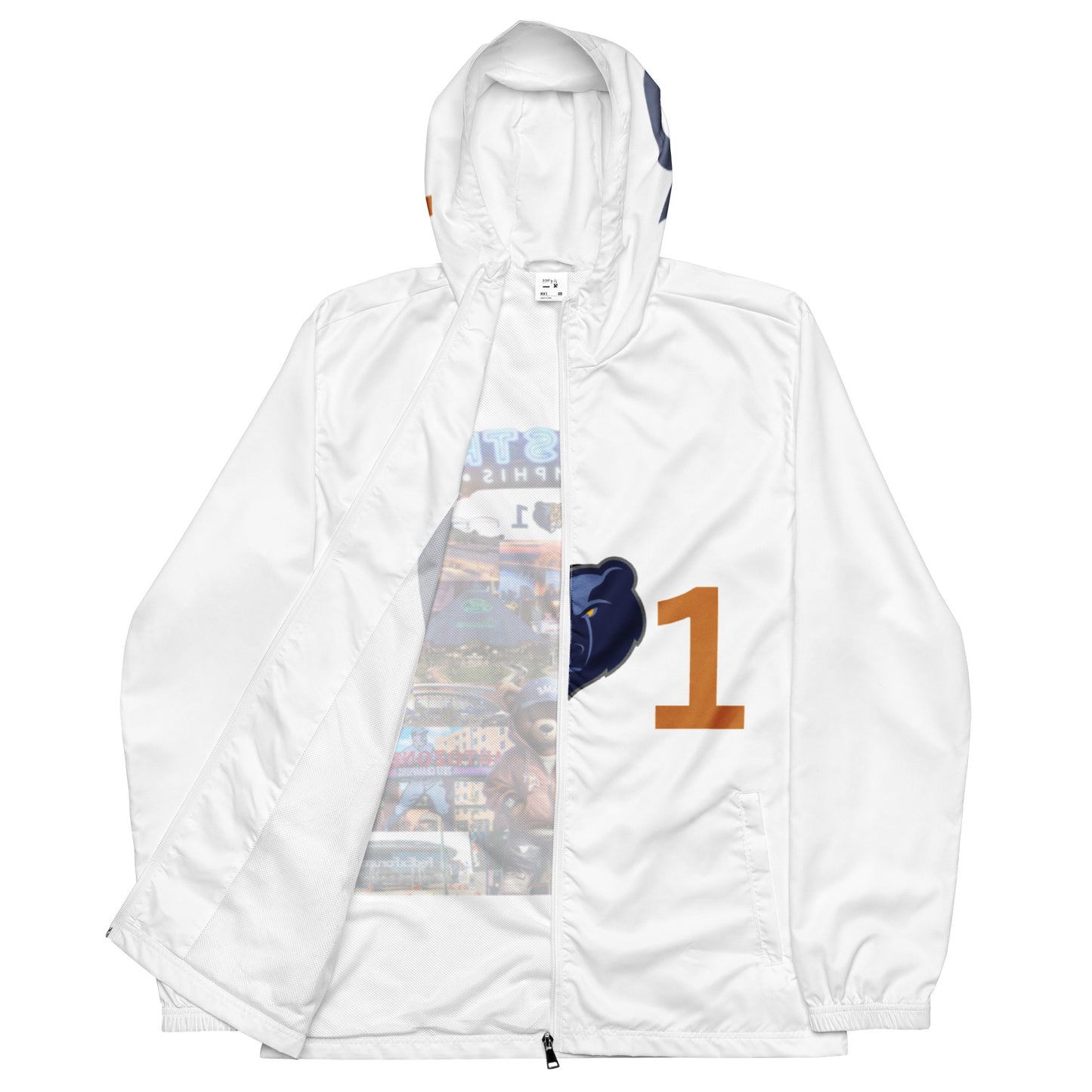 The Rep Yo City Collection White Memphis (901) Unisex windbreaker