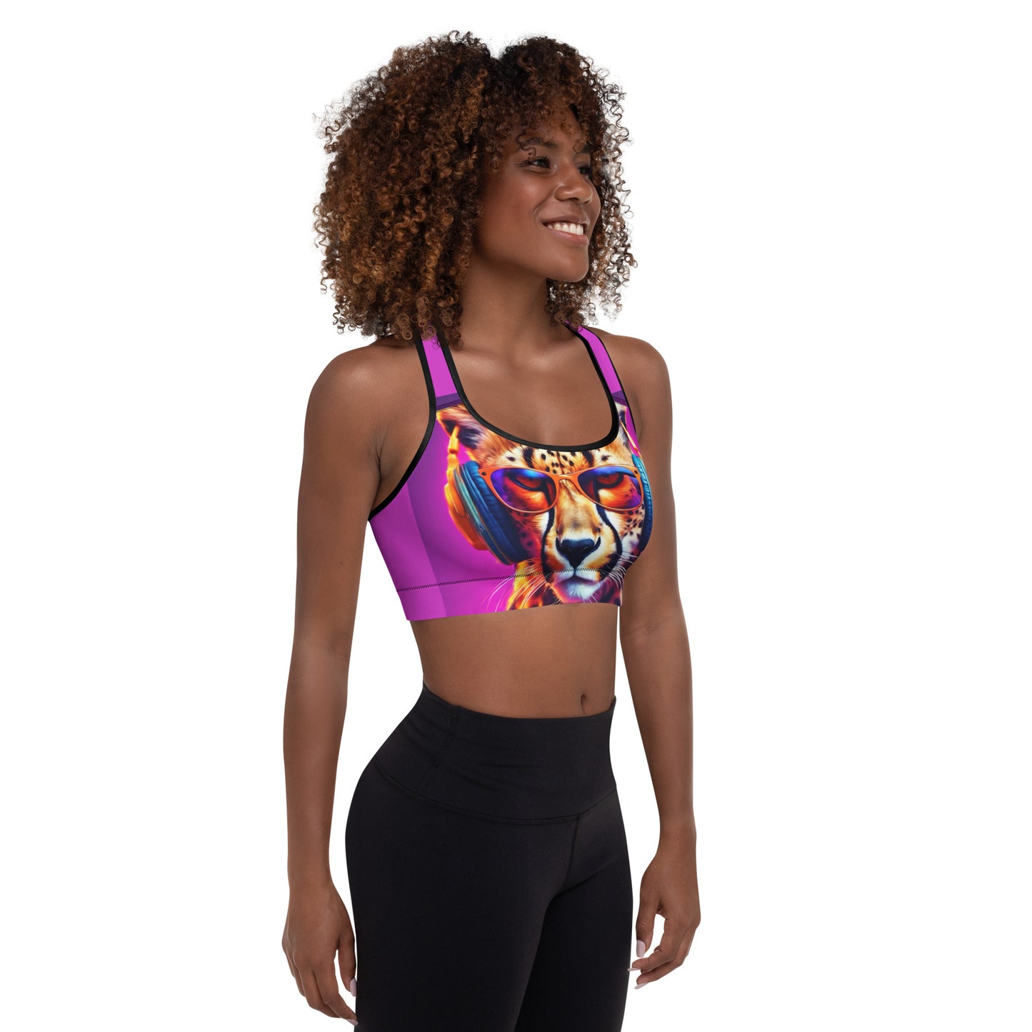 The Urban Cheetah Collection Padded Sports Bra