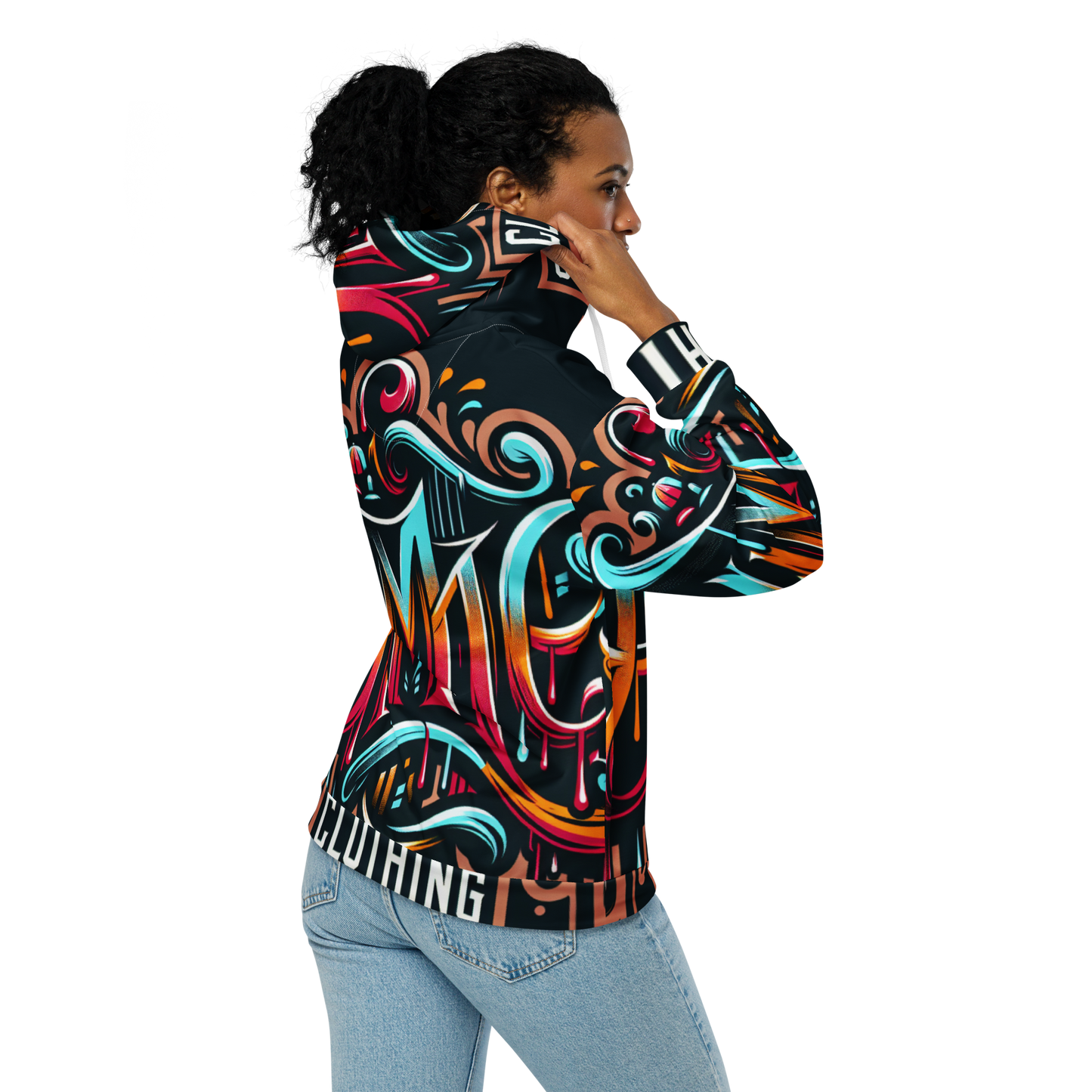The Avery Collection Unisex zip hoodie (White stitch)