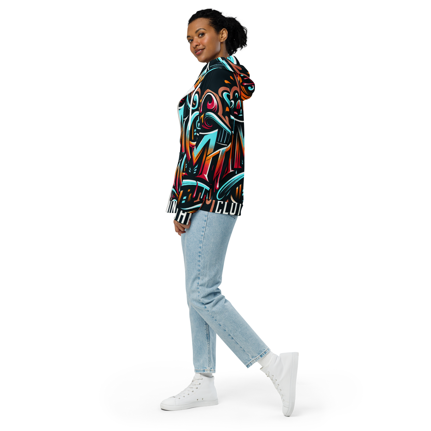The Avery Collection Unisex zip hoodie (White stitch)