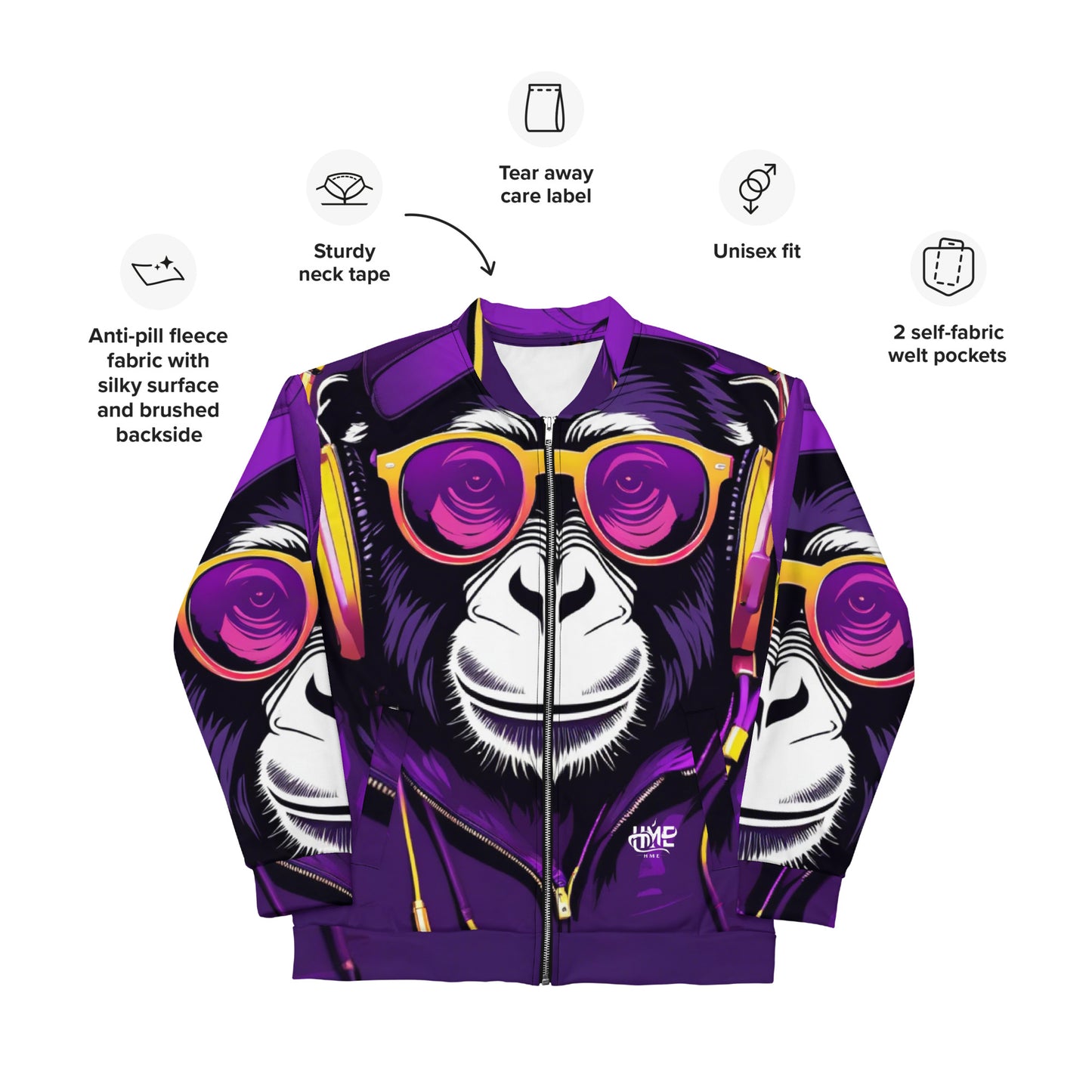 The Urban Monkey Collection Unisex Bomber Jacket