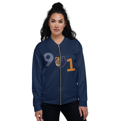 Rep Yo City Navy (Memphis) 901 Unisex Bomber Jacket