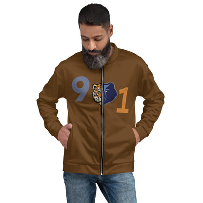 Rep Yo City Brown (Memphis) 901 Unisex Bomber Jacket