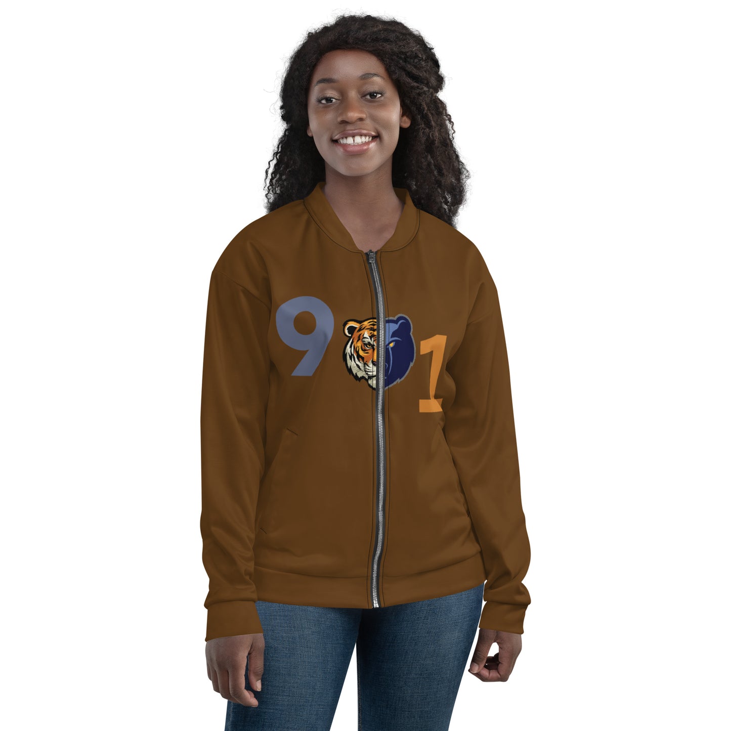 Rep Yo City Brown (Memphis) 901 Unisex Bomber Jacket