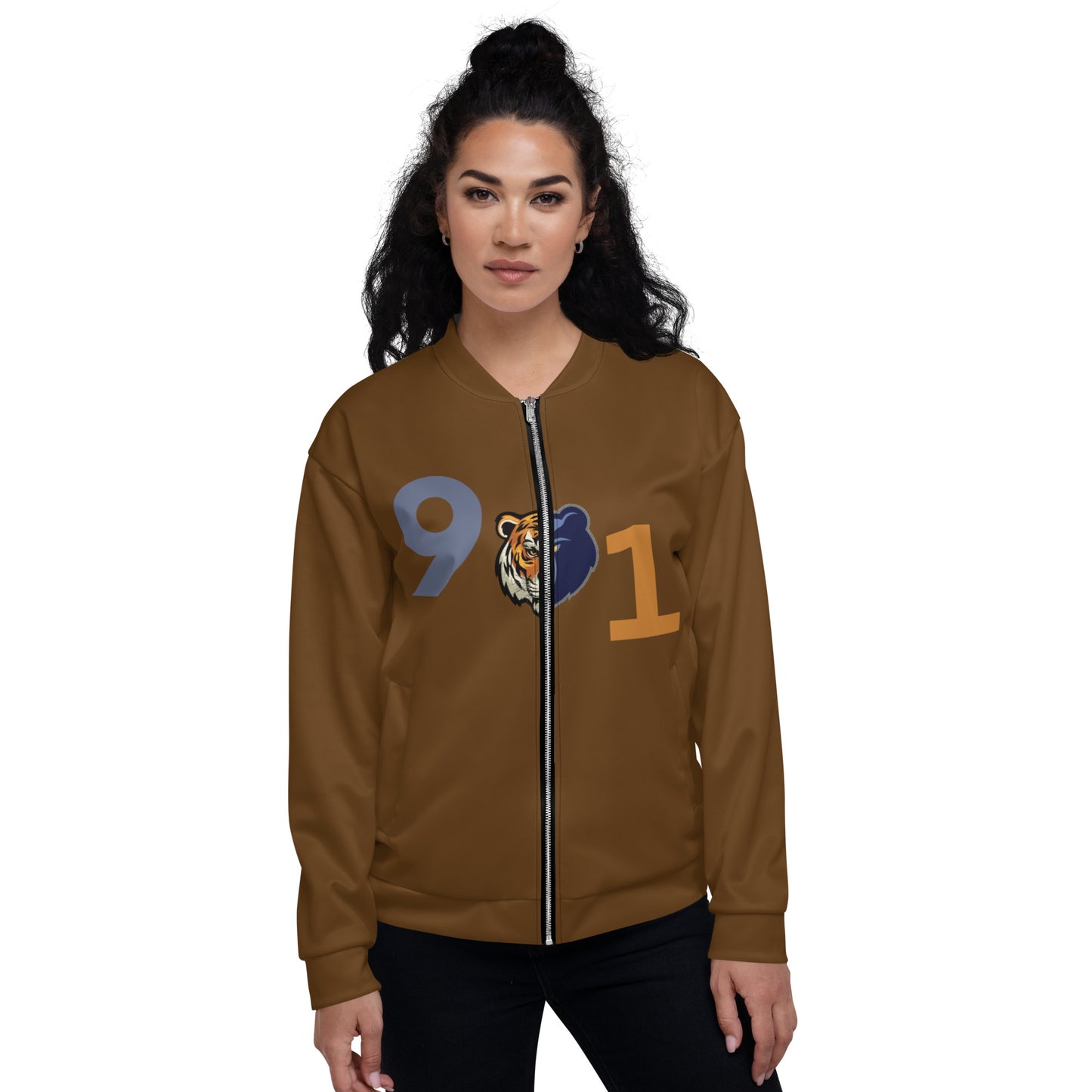 Rep Yo City Brown (Memphis) 901 Unisex Bomber Jacket