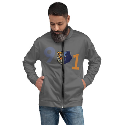 Rep Yo City Grey (Memphis) 901 Unisex Bomber Jacket