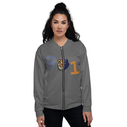 Rep Yo City Grey (Memphis) 901 Unisex Bomber Jacket