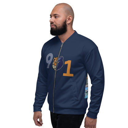 Rep Yo City Navy (Memphis) 901 Unisex Bomber Jacket