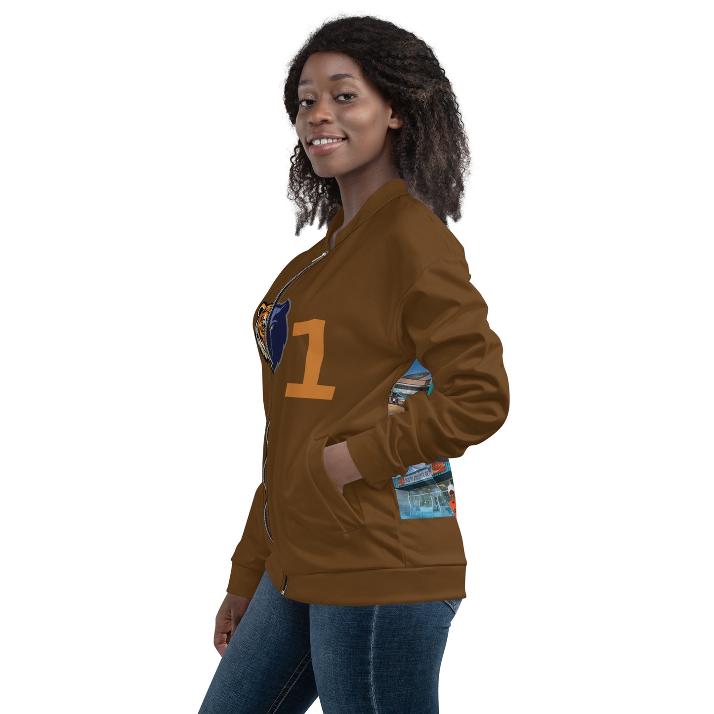 Rep Yo City Brown (Memphis) 901 Unisex Bomber Jacket