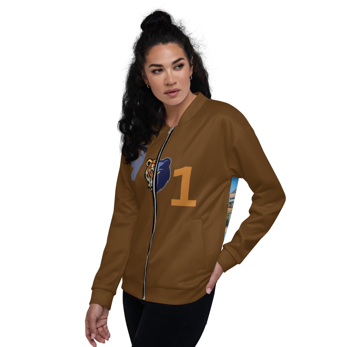 Rep Yo City Brown (Memphis) 901 Unisex Bomber Jacket