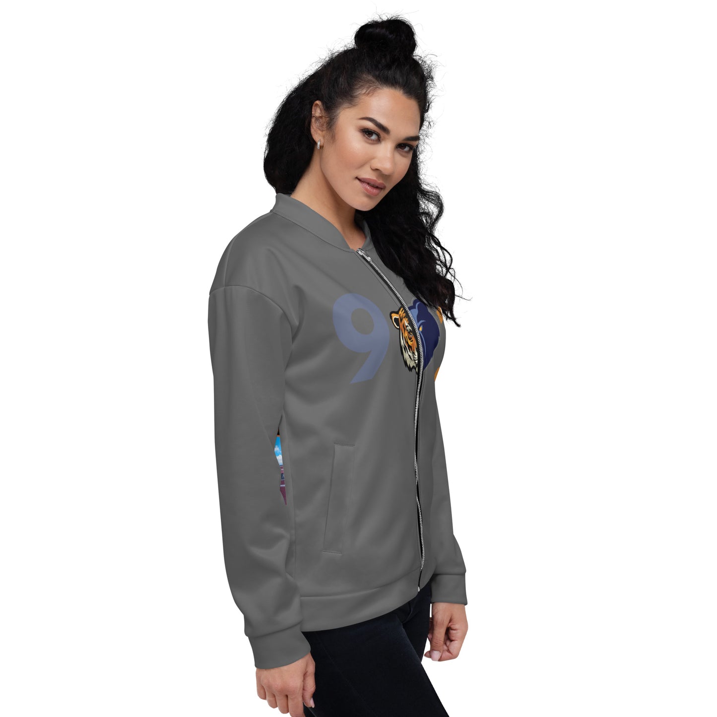 Rep Yo City Grey (Memphis) 901 Unisex Bomber Jacket