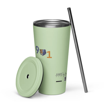 The Rep Yo City Collection Memphis (901) Insulated tumbler with a straw