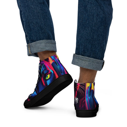 The Urban Panther Collection Men’s high top canvas shoes