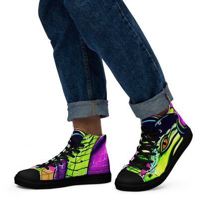 The Urban Alligator Collection Men’s high top canvas shoes