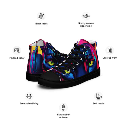 The Urban Panther Collection Men’s high top canvas shoes