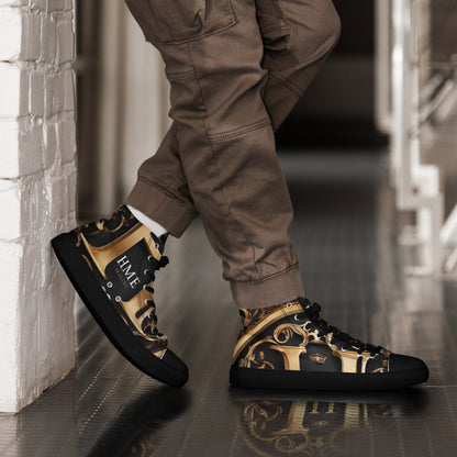 The Lou Collection Men’s high top canvas shoes (White Logo)