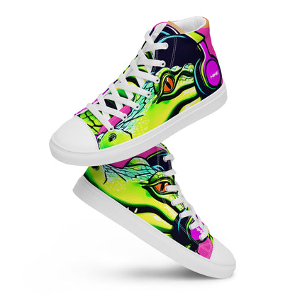 The Urban Alligator Collection Men’s high top canvas shoes