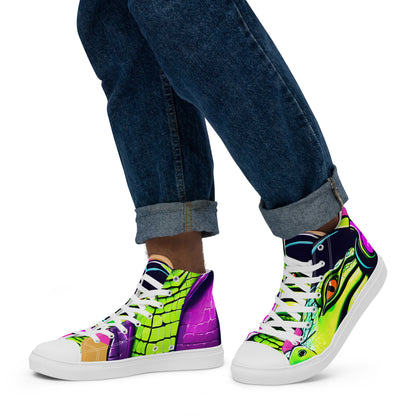 The Urban Alligator Collection Men’s high top canvas shoes