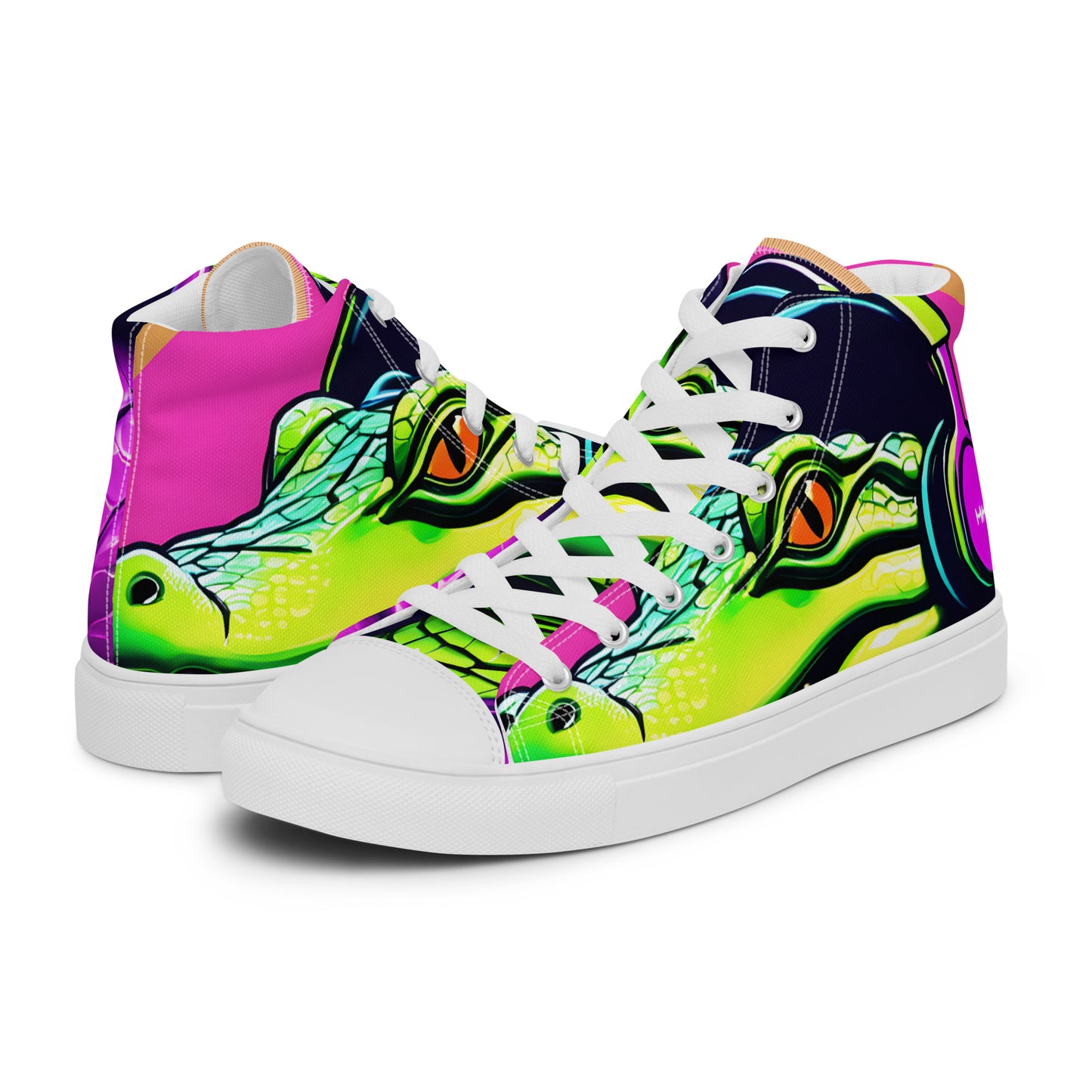 The Urban Alligator Collection Men’s high top canvas shoes