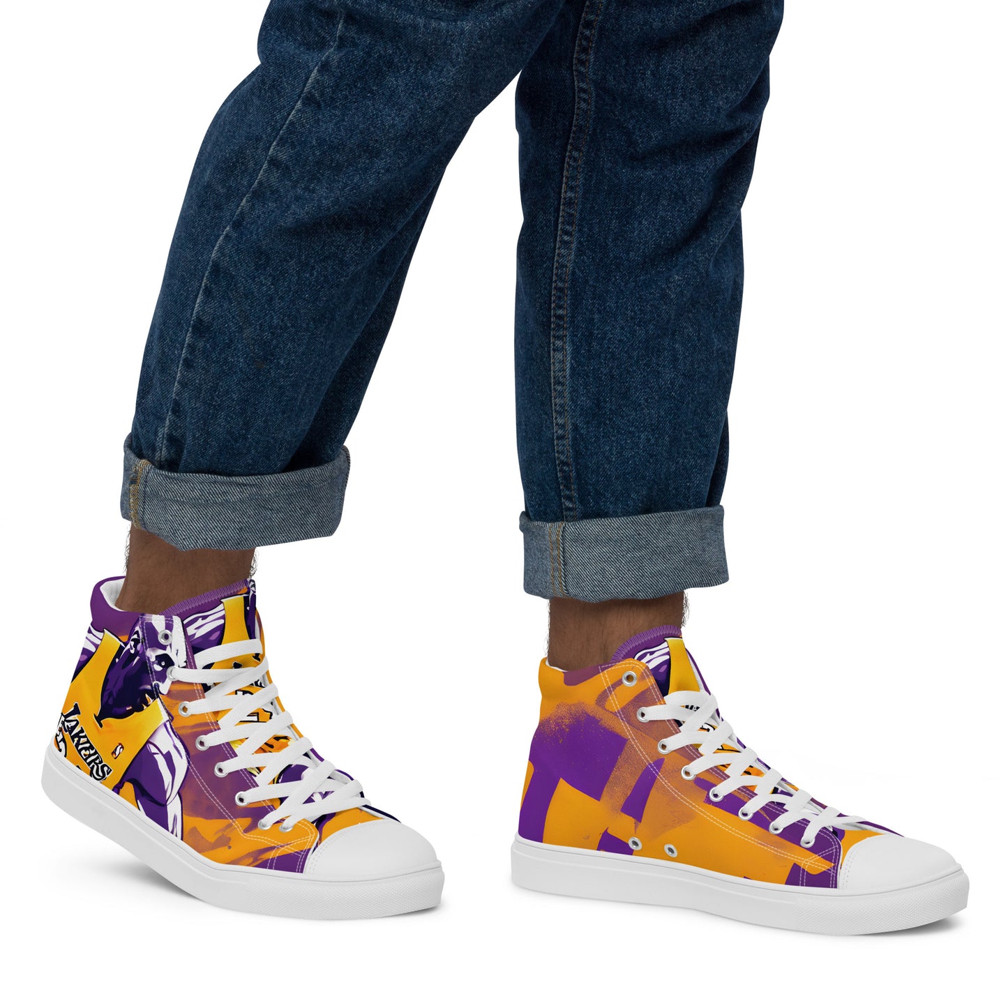 HME Kobe Design Men’s high top canvas shoes