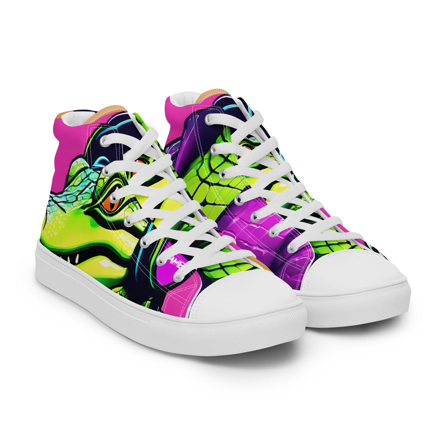 The Urban Alligator Collection Men’s high top canvas shoes