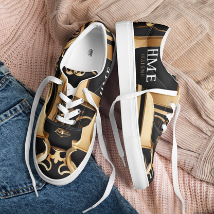 The Lou Collection Men’s lace-up canvas shoes (White)Logo