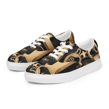 The Lou Collection Men’s lace-up canvas shoes (White)Logo