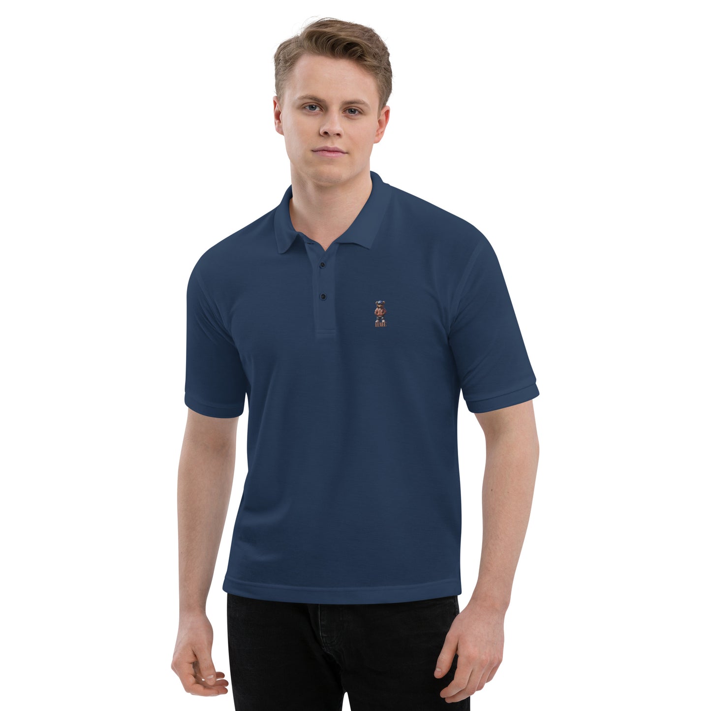 HME Bear Logo Collection Men's Premium Polo