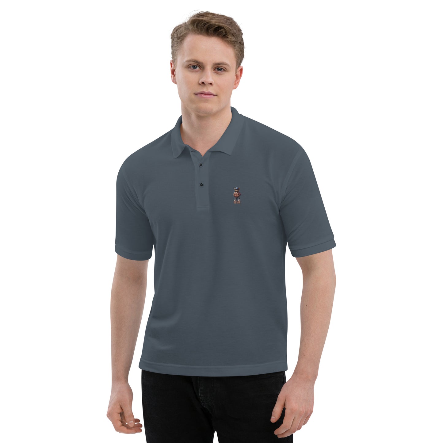 HME Bear Logo Collection Men's Premium Polo