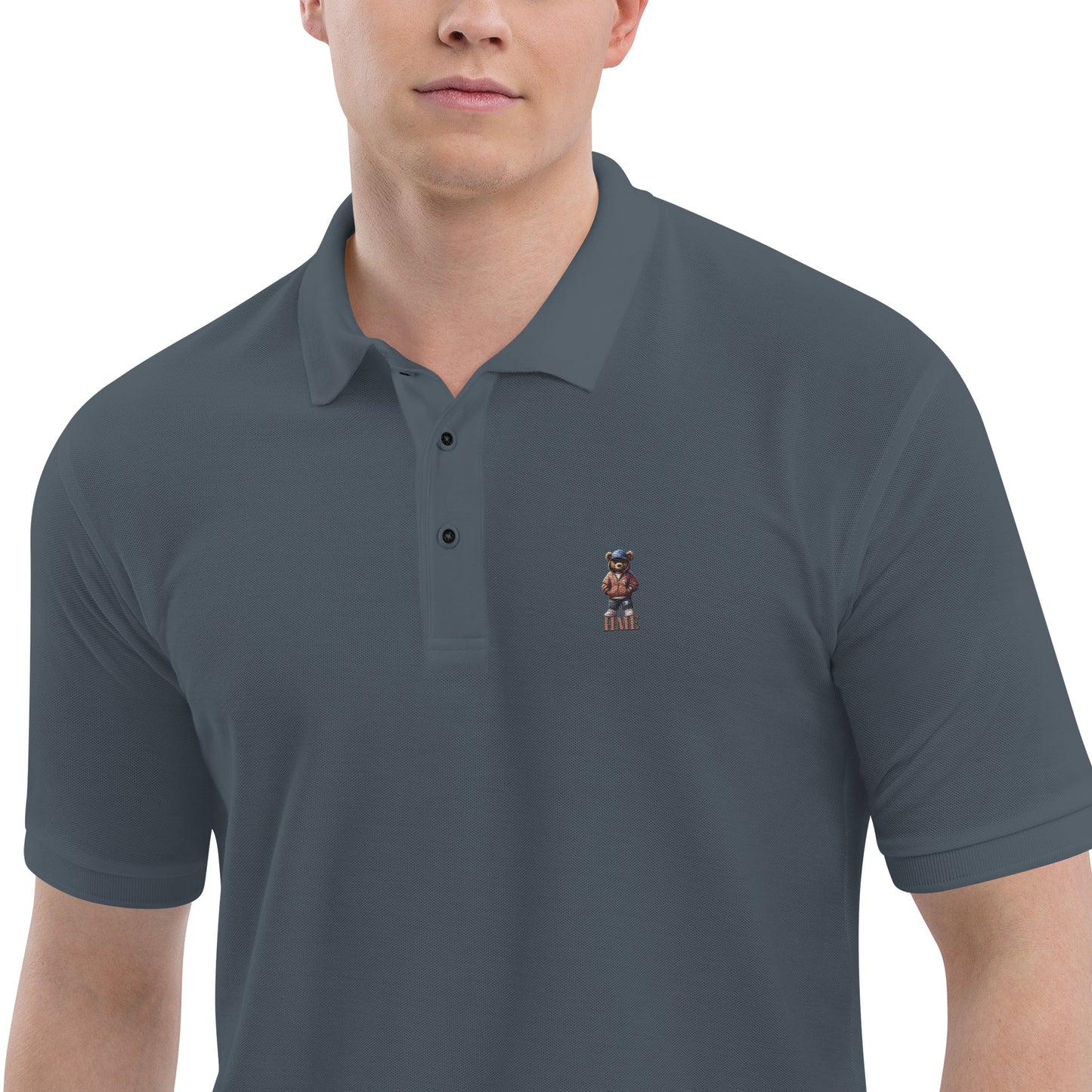 HME Bear Logo Collection Men's Premium Polo