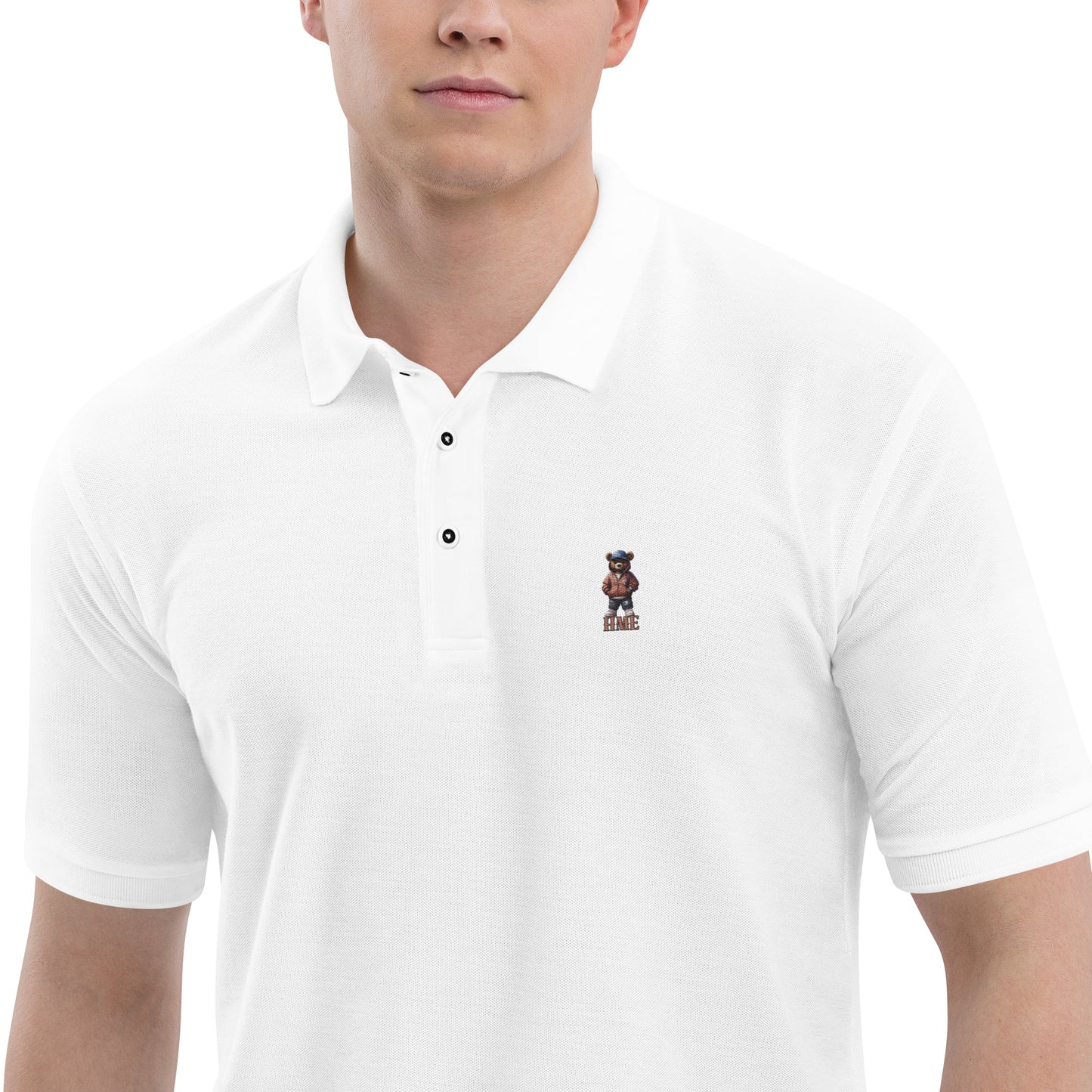 HME Bear Logo Collection Men's Premium Polo