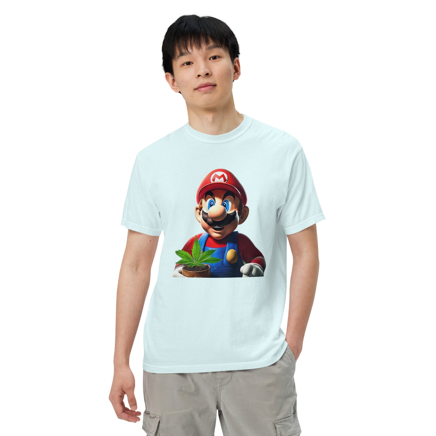 The 420 Collection Mario Unisex garment-dyed heavyweight t-shirt