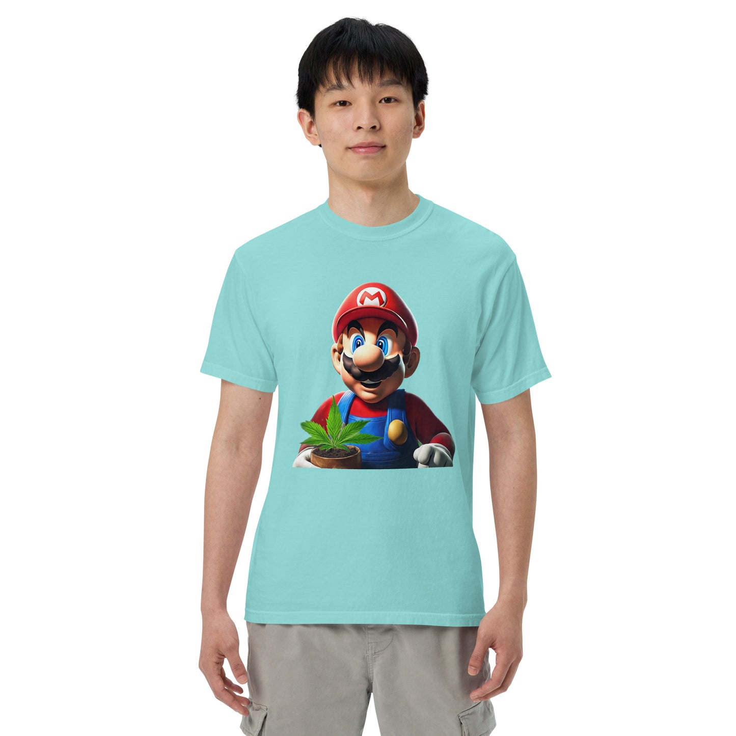 The 420 Collection Mario Unisex garment-dyed heavyweight t-shirt