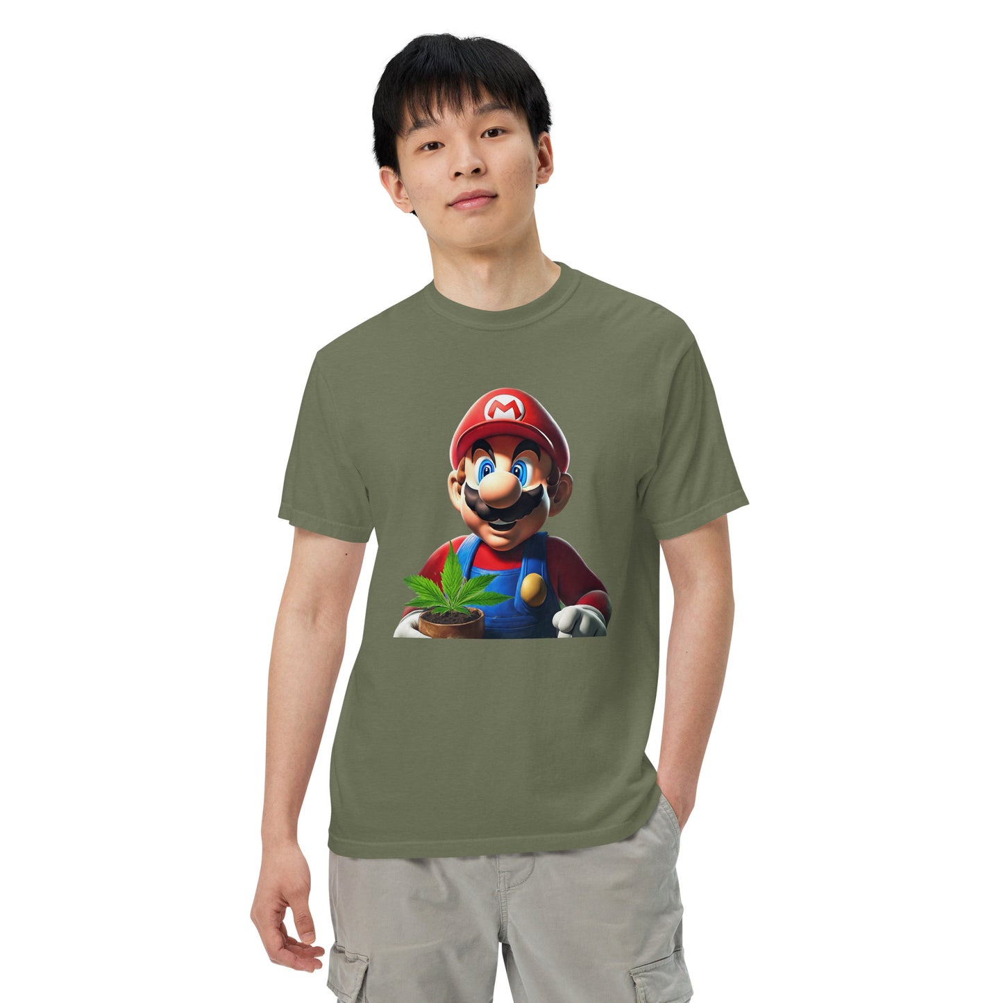 The 420 Collection Mario Unisex garment-dyed heavyweight t-shirt