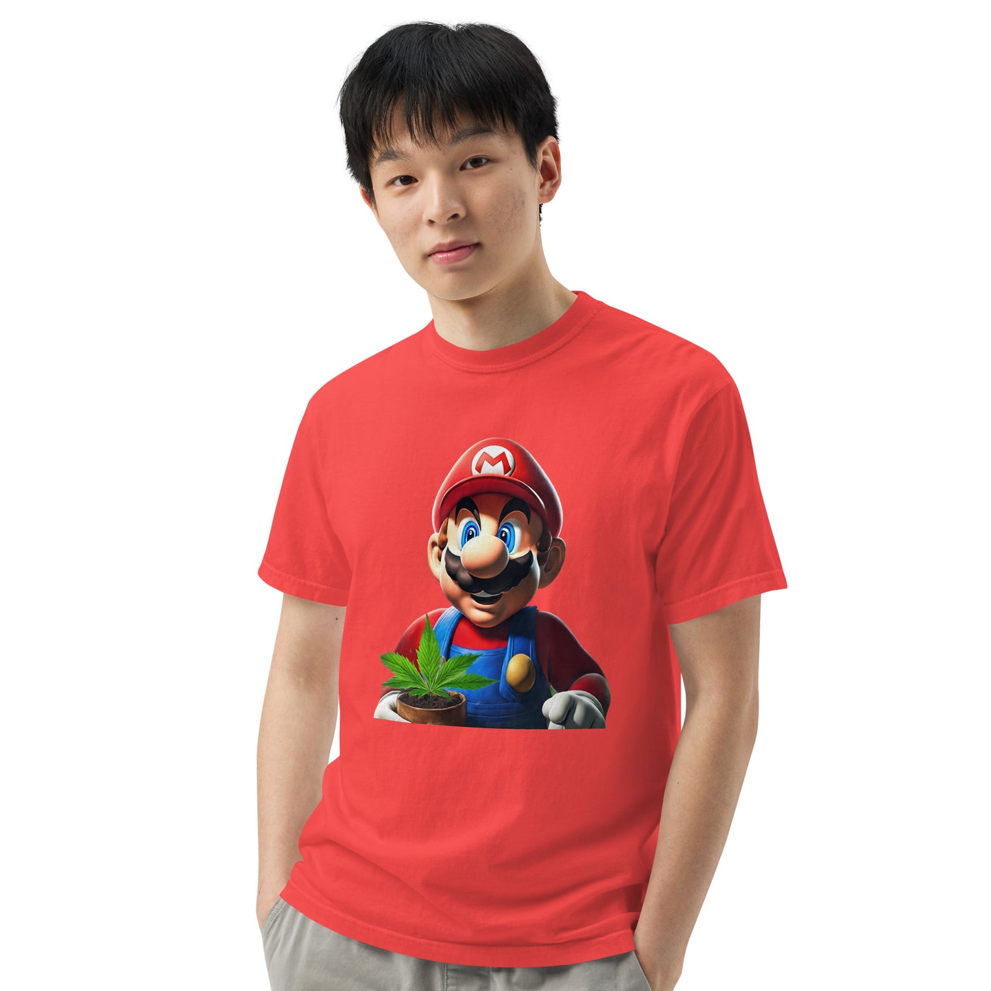 The 420 Collection Mario Unisex garment-dyed heavyweight t-shirt