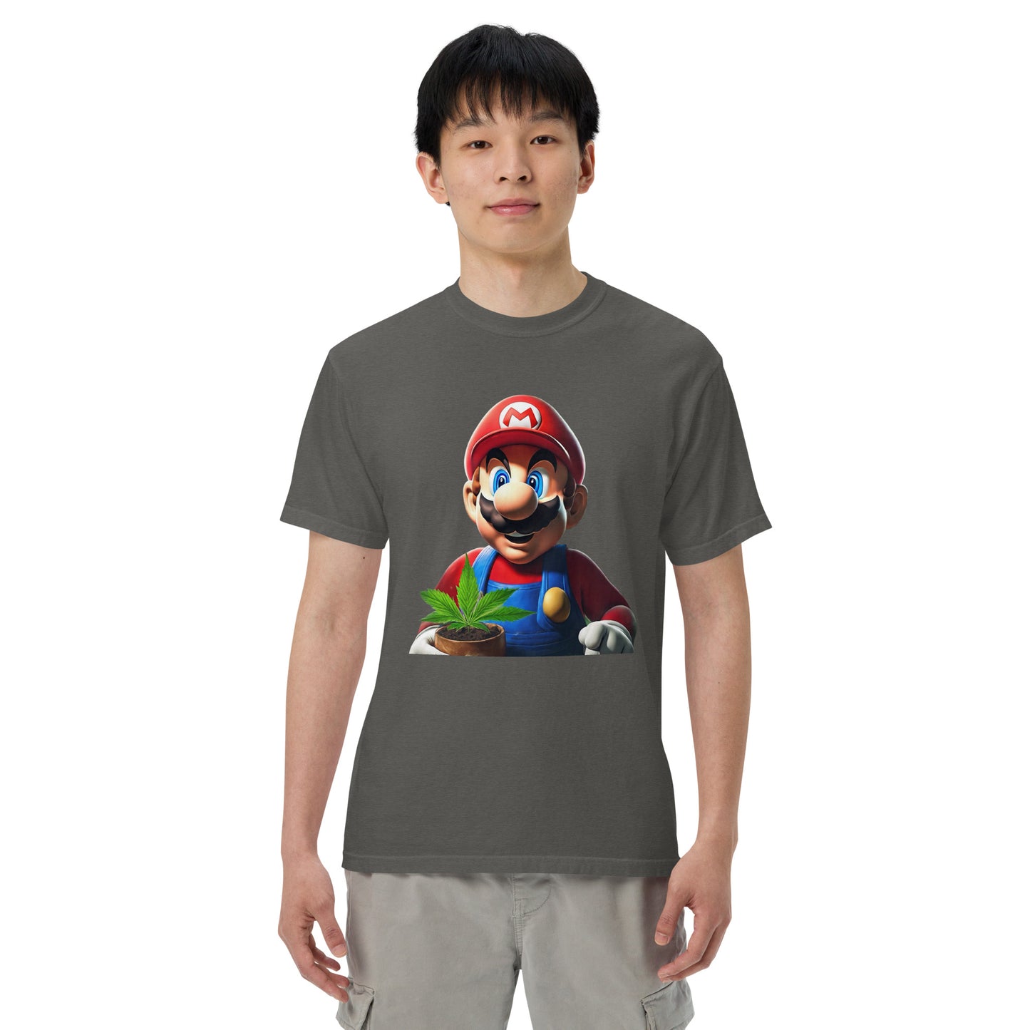 The 420 Collection Mario Unisex garment-dyed heavyweight t-shirt