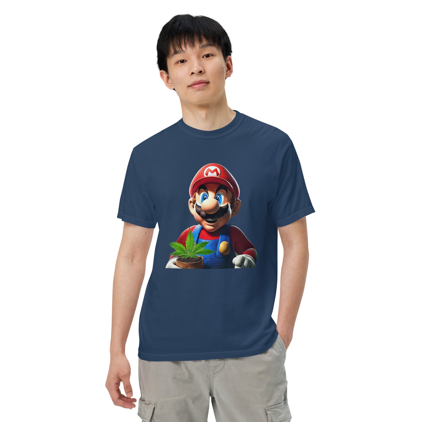 The 420 Collection Mario Unisex garment-dyed heavyweight t-shirt