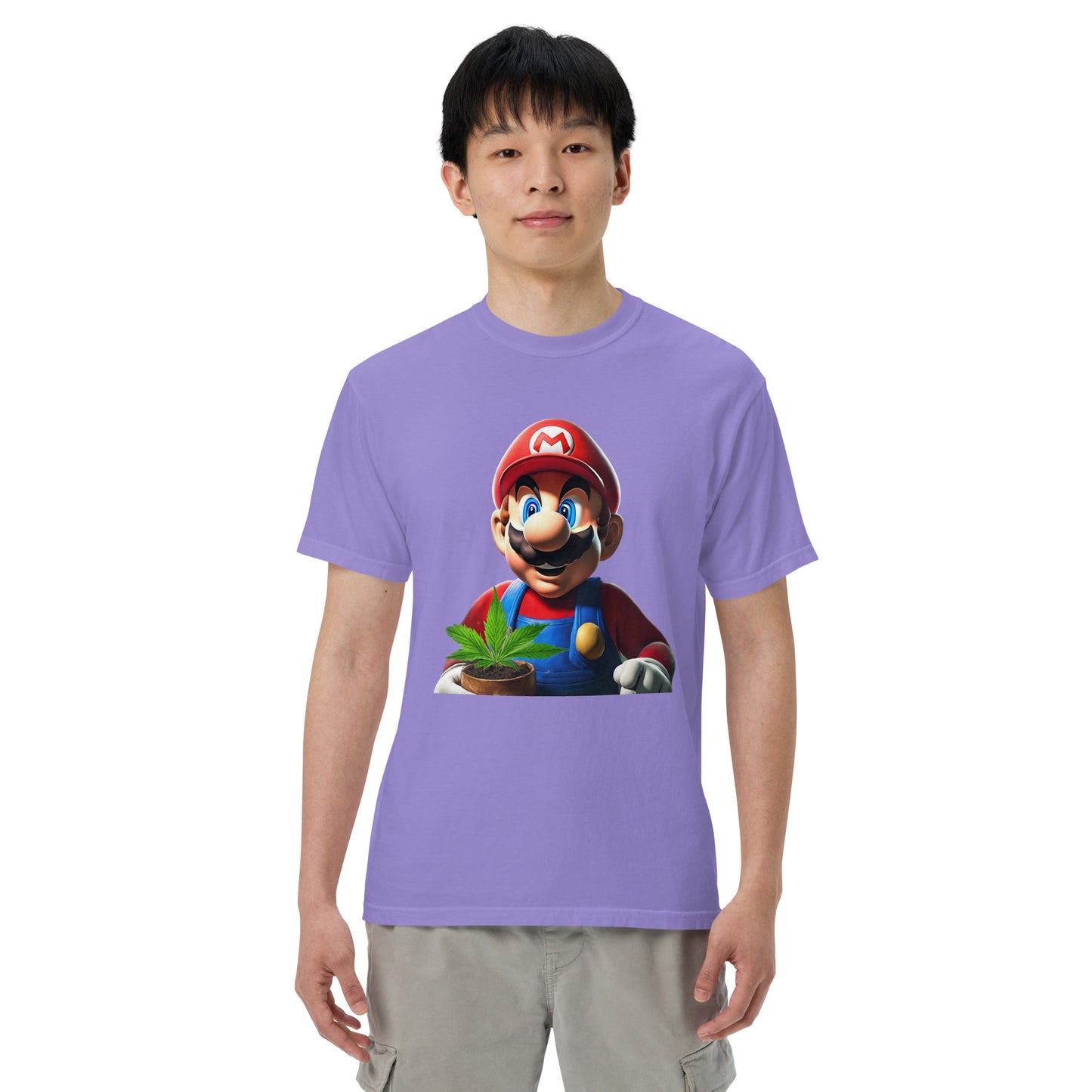 The 420 Collection Mario Unisex garment-dyed heavyweight t-shirt