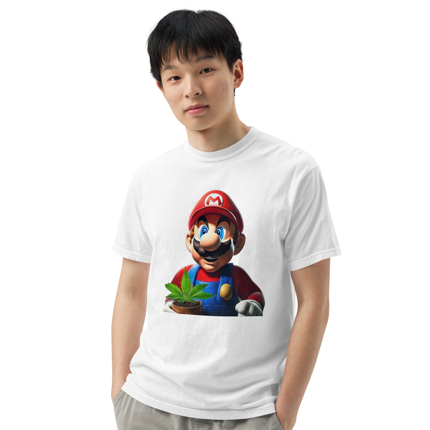 The 420 Collection Mario Unisex garment-dyed heavyweight t-shirt